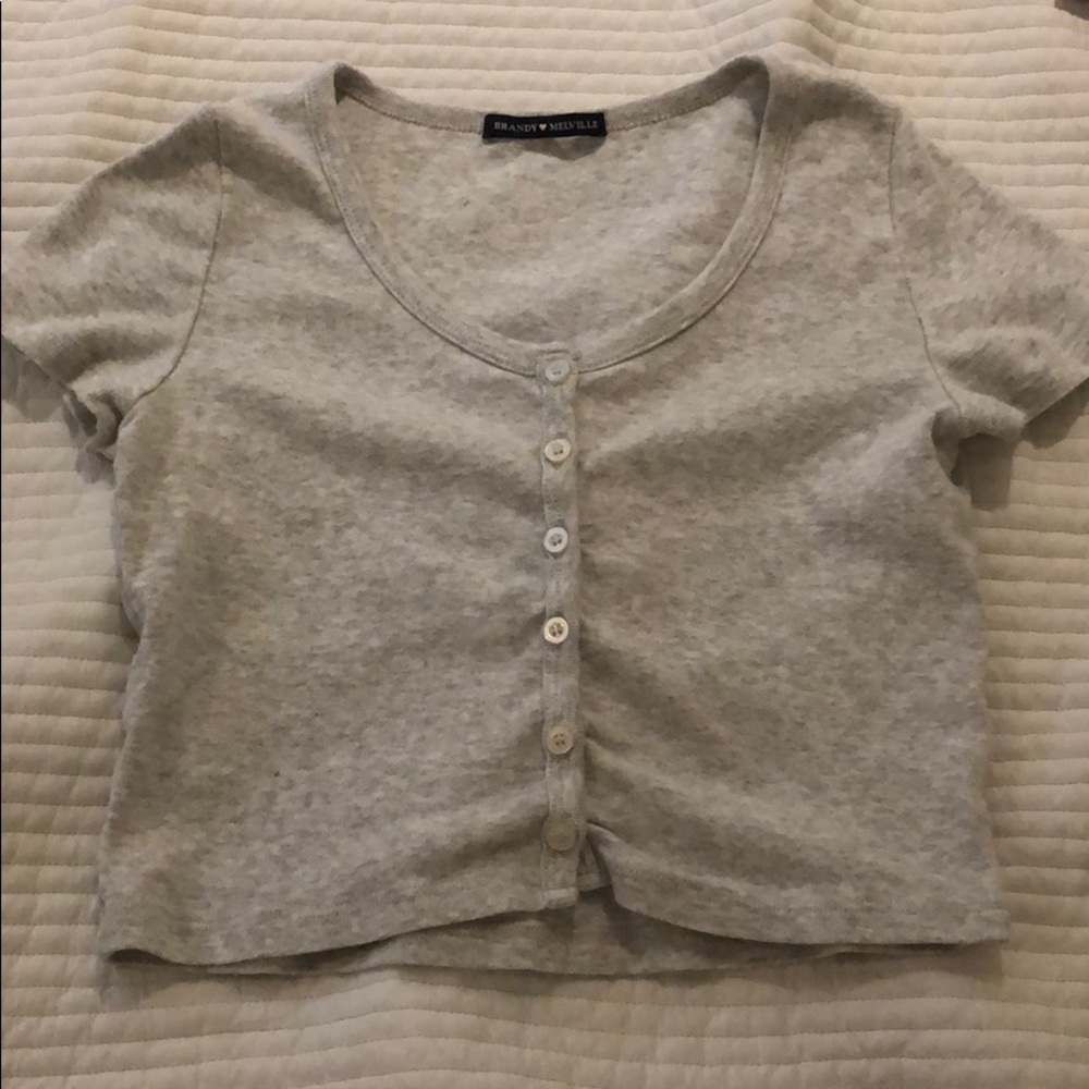 popular grey brandy zelly top 🤍